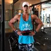 Mens Tank Tops 체육관 소매 셔츠 셔츠 남자 보디 빌딩 피트니스 운동 운동면 프린트 스트링거 언더 셔트 남성 캐주얼 여름 조끼 230404