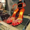 Sandalias de Tequila de verano para mujer, zapatos de tacón alto, zapatos de tacón de marca para mujer, vestido adornado con cristales, Sandalias de gladiador para boda nupcial, EU35-42