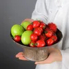 Assiettes rétro grand bol à fruits, plateau de petite taille, assiette en porcelaine Lotus, poêle à noix en céramique, Support de collation glacée