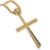 Pendant Necklaces Personality Sport Baseball Cross Necklace Stainless Steel For Men Women Religious Charm Chain Jewelry