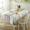 Nappe rectangulaire nappe de pâques imprimé à carreaux maison décorative fleur printemps table basse couverture étanche