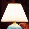 Tafellampen keramische lamp slaapkamer bedkamer creatief jingdezhen Europese stijl eenvoudige moderne woonkamer geglazuurd