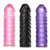 Sex toy massager Silicon Penis Extender Erotic Attachment Reusable Unusual Sleeve Toys For Men Dildo Cocks