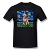 Men's T Shirts Golden Retriever Night Basic Short Sleeve T-Shirt Dog PAPA Shirt Eur/USA Size