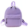 Sac à dos couleur unie Mini sacs à dos pour femmes sac en Nylon pour femme petits sacs d'école