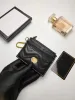 محافظ Luxurys مع مربع Marmont Key Wallet Coin Leather Coin المحافظ الأصلية للبطاقة الهدية للنساء المصممة للرجال حاملي سلسلة محفظة حقيبة مفتاح