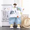 Clothing Sets Boys' Summer Suit 2023 Children's Baby Western-style Short-sleeved Shirt Two-piece Korean