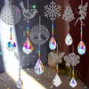 PENDANTI PRISMI SUNCATCHER Crystal Prismi appesi a cacciatore di vento da vento da vento dell'albero del vento della vita arte arte sospesa a sospensione decorazione da giardino