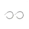 Hoop Earrings Retro Gold Color C Shape Big Circle For Women Jewelry Fashion Wedding Party Gift E2171