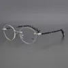 fashion Japanese-style handmade glasses male business plate eyeglass ultra-light frameless myopic flat lens female