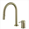 Rubinetti per lavandino del bagno Arrivo Soffione doccia estraibile Spazzola Rubinetto per lavabo in oro Rubinetto per lavabo diffuso Miscelatore in ottone cromato