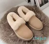 pantoufles bottes de graines de moutarde femmes australie designer botte de neige classique ultra mini plate-forme chaussons en daim fourrure d'hiver diapositives chaussures en peau de mouton