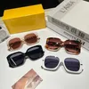 Designer solglasögon solglasögon för kvinnor huvud mode utskärning metall ramlös trimmad elegant trend