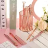 9st Push Ballpoint Pen Smooth Writing Shining Looking Student Stationery Signing School Accessory