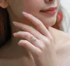 Anel de diamante de Butterfly Diamond de charme 925 Sterling Silver Noivage Rings Banda de casamento para mulheres Promessa de Bridal Party Jewelry Gift