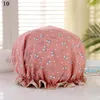 Berretti Beanie/Skull Caps 1Pcs Cuffia da bagno Cartone animato Doppio strato Impermeabile Poliestere Cotone Copricapo Multicolore Cappelli da doccia Bagno