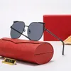 النظارات الشمسية الكلاسيكية الكلاسيكية Dezi Sunglasses Hexagonal Lenses Metal Frame Ebrow Tail Design Men and Women نظارات شمسية في الهواء الطلق شاطئ UV حماية