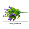 Decoratieve bloemen 1 Bundel Outdoor Artificial UV Resistant Greenery Struiken Planten planten nepbloem voor thuiskantoor bruiloft tuindecor