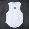 Heren tanktops zomer heren gym top mannen training mouwloos shirt snel droge bodybuilding kleding fitness sportkleding spiervesten tanktops