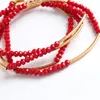 Strand meerdere acryl kralen armband rood blauw groen roze oranje paars 7 kleuren imitatie kristal kralen