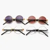 80% OFF Lunettes de soleil d'extérieur pour hommes à la mode Net Red Versatile Fashion Round Wood Leg British Style Glasses