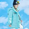 Down Coat Children's Thicker Warm Hooded Parkas Windproof Waterproof Drawstring Reflective Fashion Jacket For Cold Winter A1900