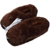 Tapis Chaussons Chauffants Rechargeable Femmes Cosy Furry Women's House Cotton Shoes USB Plush