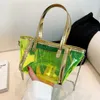 Shoulder Bags Bags Clear Tote Bag Shopping Bags Shoulder Handbag PVC Waterproof Bag for Gift Plastic Bagscatlin_fashion_bags