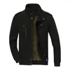 Costumes pour hommes Coutures fines Respirant Pure Color Ribbed Cuff Outerwear For Daily Wear