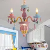 Kroonluchters kinderen roze geel groen blauw kristal kroonluchter hanglamp led luster slaapkamer eetkamer trouwbar huisbar huis deco verlichting