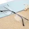 2023 Designer Glasögon Nya Rimless Clear Eye Glass Ram Fashion Män och kvinnor Vintage Optiska glasögon Transparent glasögonfyllningsrecept