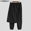 Jeans da uomo 2023 Pantaloni Harem Pantaloni da jogging con coulisse tinta unita Streetwear Punk Fashion Pantaloni irregolari per il tempo libero Pantalon INCERUN 230404