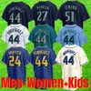 24 Ken Griffey Jr. Baseballtröjor 10 Jarred Kelenic 34 Felix Hernandez 11 Edgar Martinez Mitch Haniger Rodrlguez 51 Suzuki Ichiro Teoscar Hernandez Jersey Custom