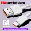 Snabbladdning USB C-kablar 1M 3ft 6A Typ-C USB-kabel för Samsung S8 S9 S10 S20 S22 S23 Obs 20 HTC Xiaomi S1