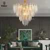 Żyrandole Kobuc Art Deco Lampa żyrandol Postmodern szkła żelaza oświetlenie połysk zawieszenia luminaire do jadalni e14