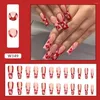 Faux ongles 24 pièces ongles conseils appuyez sur brillant cristal bricolage couverture complète amour coeur ballerine faux long français