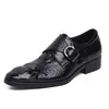 Kleidschuhe Luxus Spitzschuh Geprägtes Leder Hochzeit Herren England Trendiges Business Herren Qualität Büro Karriere Arbeit