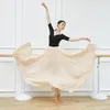 Stage Wear 540 Degree Chiffon Skirt Ballet Belly Classical Dance Women Long Skirts Dancer Practice Assorted Solid Purple