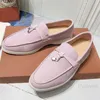 Dress Shoes Multicolor Quality Formal Wear flat Women Kid Suede Brand Slip On Loafers Ladies Metal Lock Casual Walker 230404