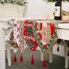 새로운 크리스마스 장식 니트웨어 테이블 깃발 창조적 인 크리스마스 식탁보 테이블 장식 홈 장식