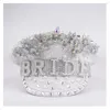 Boll Caps 6 Stlye Women Bride Military Hat Luxury Sequin Burning Captain Sergeant Rhinestone Festival Birthday Part