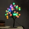 Tischlampen LED-Schneebaum-Nachtlichter Fairy Optical Fiber Christmas Party Indoor Home Decor Holiday Lighting