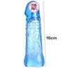 Massager zabawek seksu Wakeway wielokrotnego użytku silikonowe kropkowane penis męskie dildo przedłużanie Zestaw Setów Zestaw rękawy