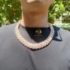 Buss Down Hip Hop Heavy 20mm 3 Rows Iced Out Jewelry Cuban Chain Necklace Moissanite Cuban Chain