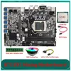 Moederborden -B75 Eth Mining Motherboard 12 PCIE naar USB LGA1155 G540 CPU SATA 15PIN 6PIN KABEL DDR3 8GB 1600MHz RAM -koelventilator