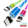 Cables magnéticos 3 en 1 para teléfono, Cable de carga rápida de nailon 2A, Cable Micro USB tipo C para iPhone 15, 14, Samsung S21