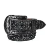 Gürtel Braun Strass Pu-Leder Material Bequeme Ceinture Für Männer Mode Glänzende Kristall Nieten Diamant Frauen