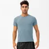 Fashion Men T Shirt Quick Dry Nylon Short Sleeves Designer Outdoor Sports Running Training Fitness Top Tees Casual Breathable Tshirts Size S-2XL for Male