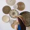Cesta colgante de pared de pastos marinos, decoración decorativa de la pared, arte de la pared, conjunto de decoración de cestas de pared de pastos marinos
