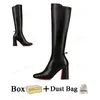 OG Original Bas Rouges Avec Boîte Femmes Bottes Sur Le Genou Boot Designer Talons Hauts Luxe Lady Sexy Hiver Noir Botte En Cuir Martin Cheville Courte Bottines De Fête Grande Taille